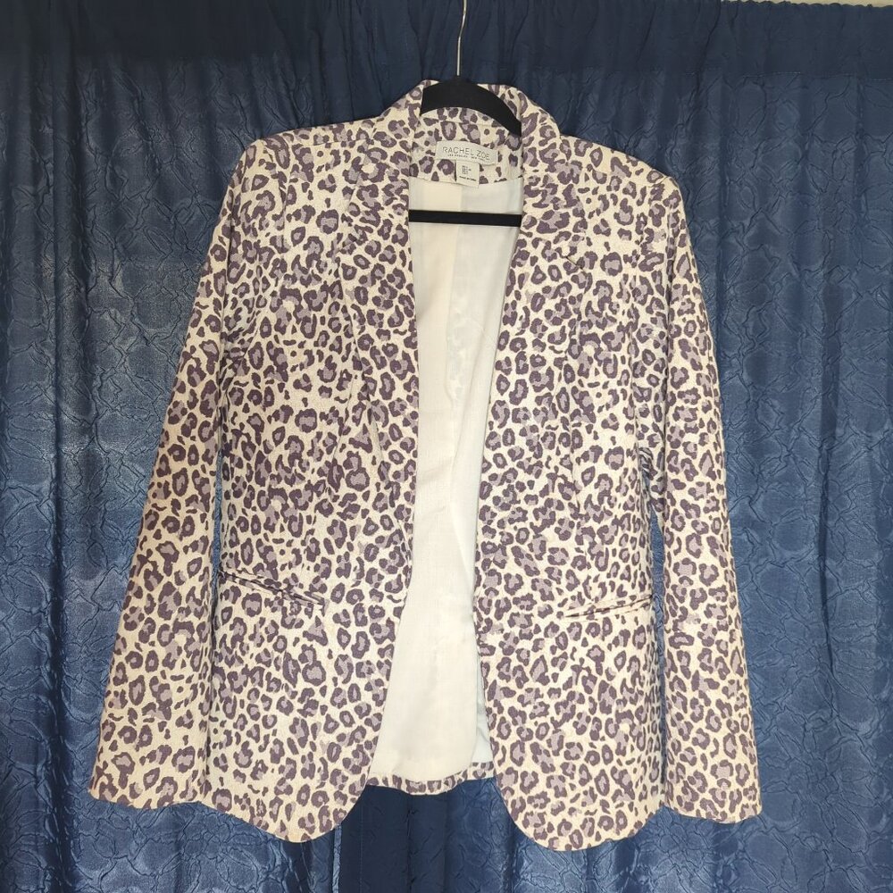 Rachel Zoe Cheetah Print Blazer, Size Large